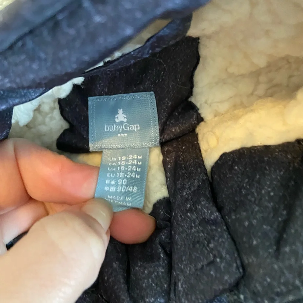 Baby Gap Sherpa lined puffer vest